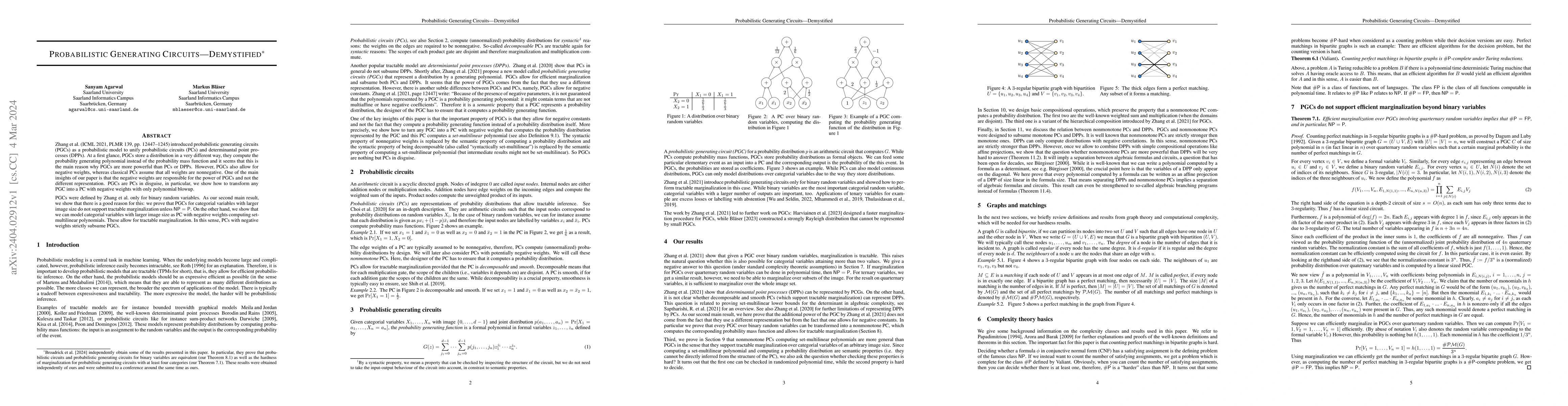 Thumbnail for Probabilistic Generating Circuits -- Demystified