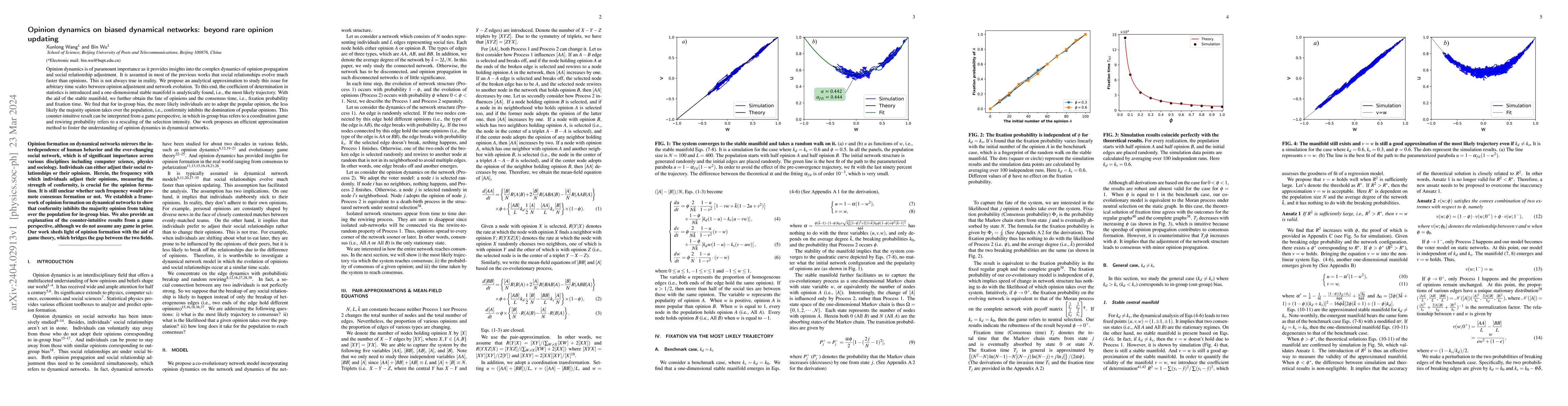 Thumbnail for Opinion dynamics on biased dynamical networks: beyond rare opinion
  updating