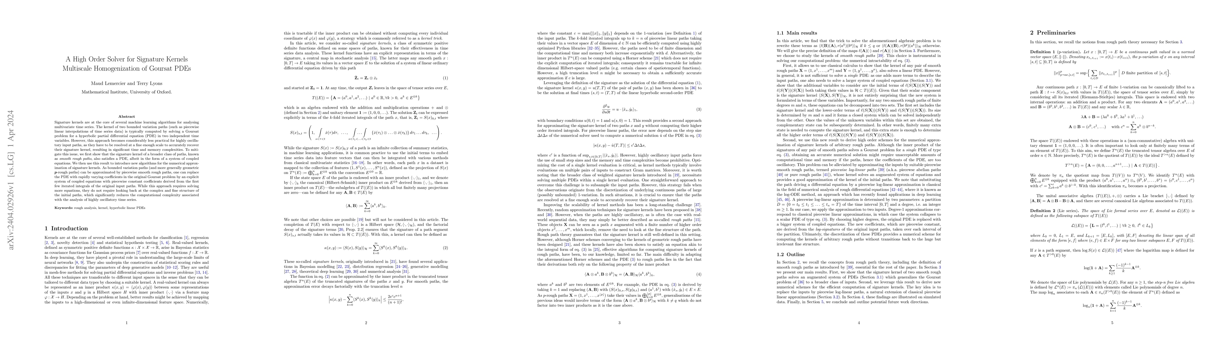Thumbnail for A High Order Solver for Signature Kernels