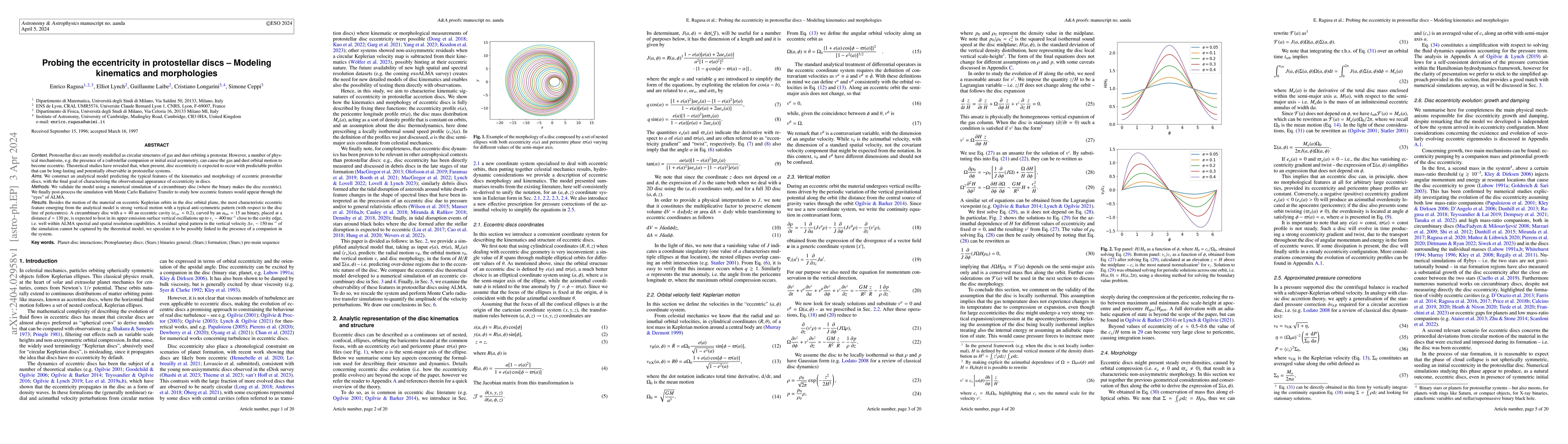 Thumbnail for Probing the eccentricity in protostellar discs -- Modeling kinematics
  and morphologies