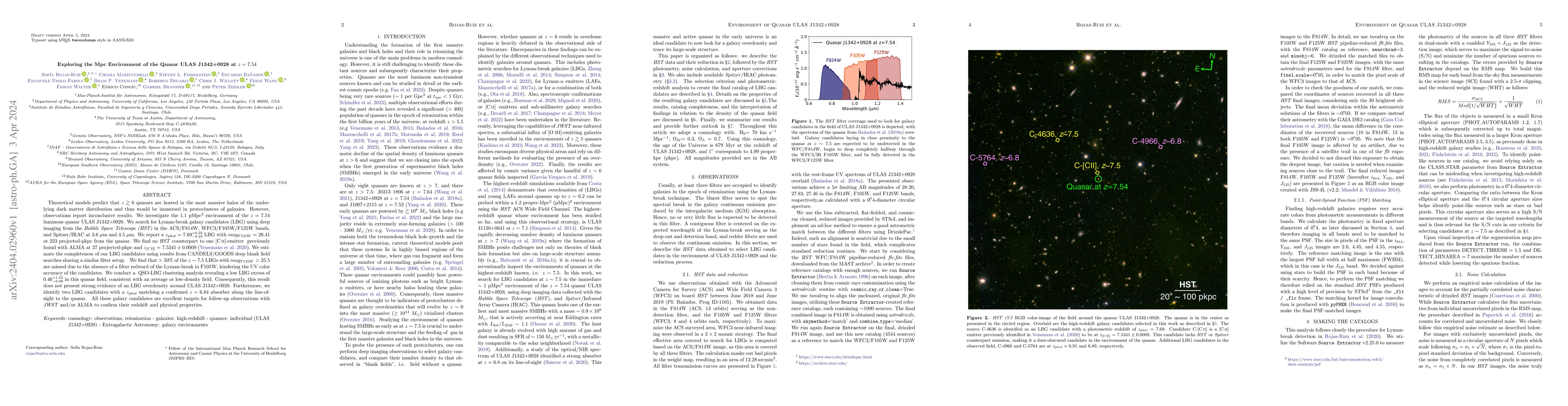 Thumbnail for Exploring the Mpc Environment of the Quasar ULAS J1342+0928 at z = 7.54