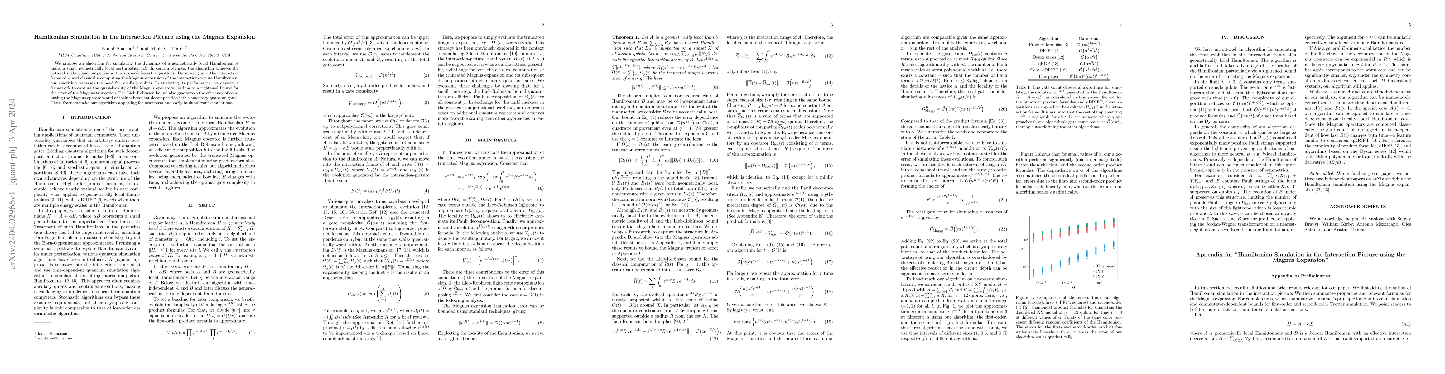Thumbnail for Hamiltonian Simulation in the Interaction Picture Using the Magnus
  Expansion