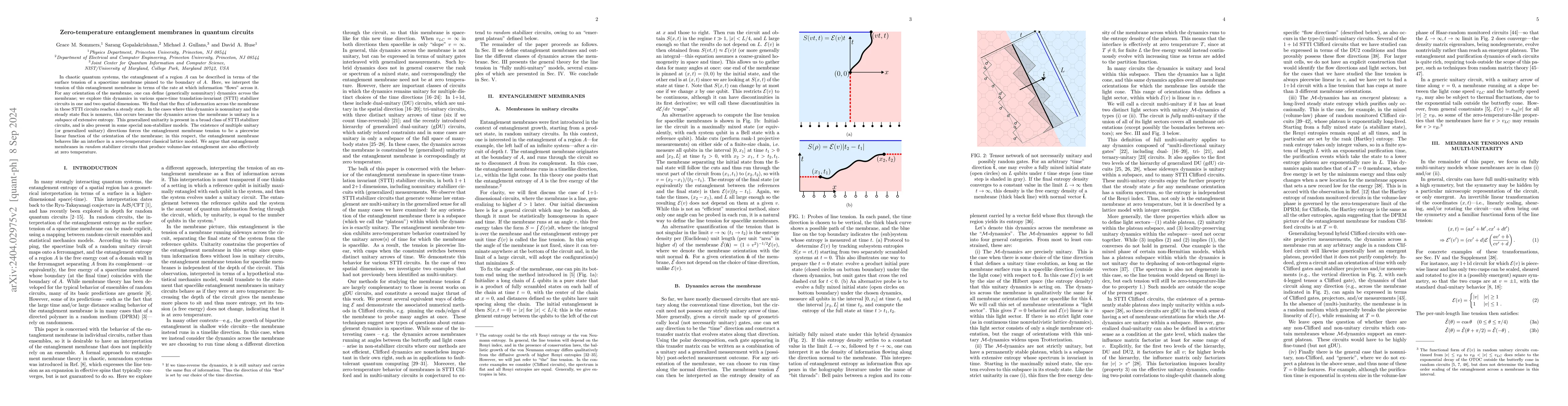 Thumbnail for Zero-temperature entanglement membranes in quantum circuits