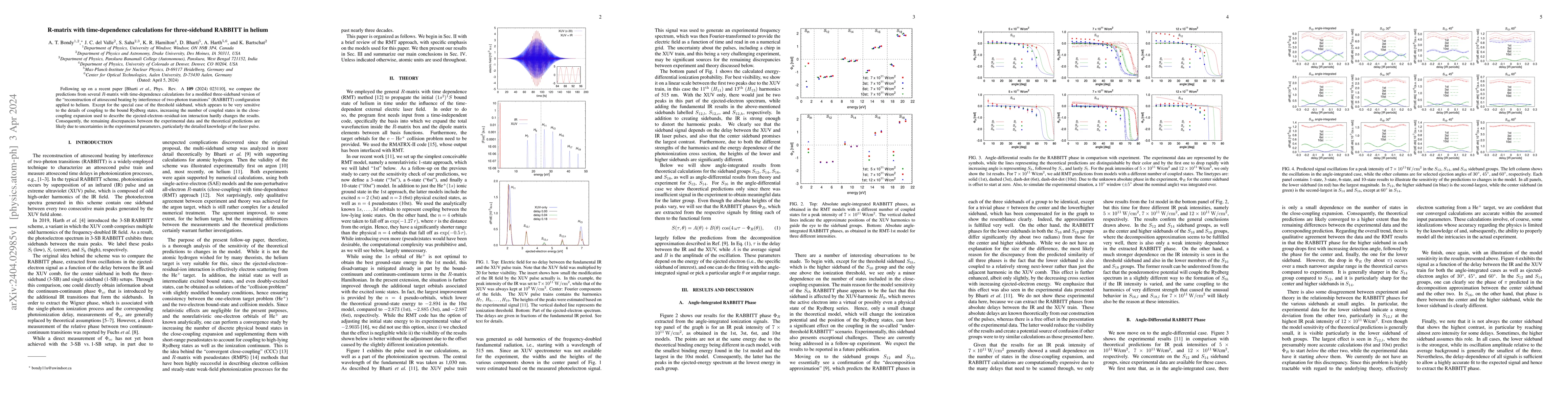 Thumbnail for R-matrix with time-dependence calculations for three-sideband RABBITT in
  helium