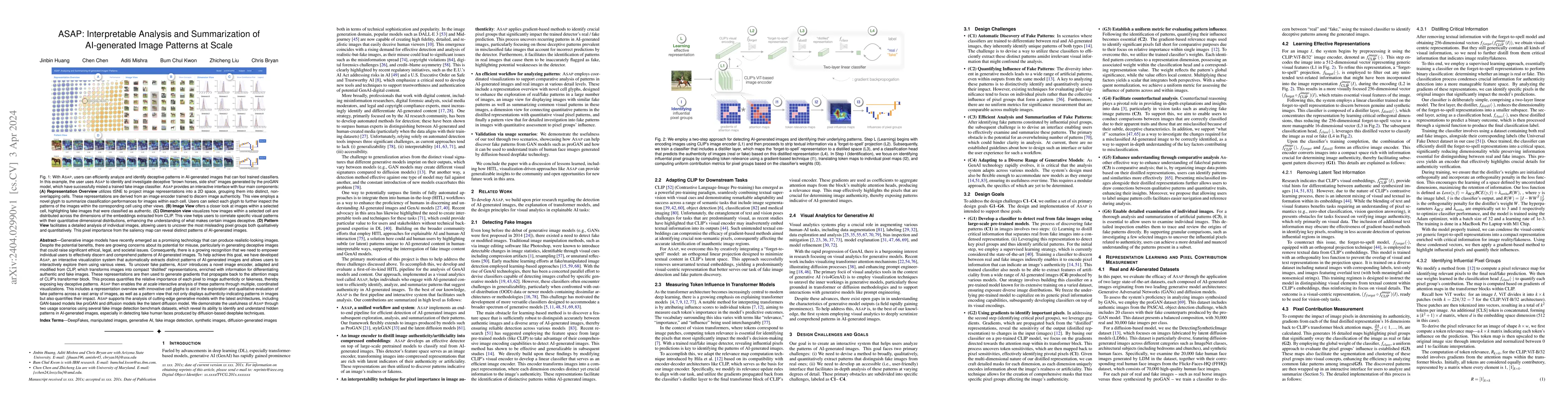 Thumbnail for ASAP: Interpretable Analysis and Summarization of AI-generated Image
  Patterns at Scale