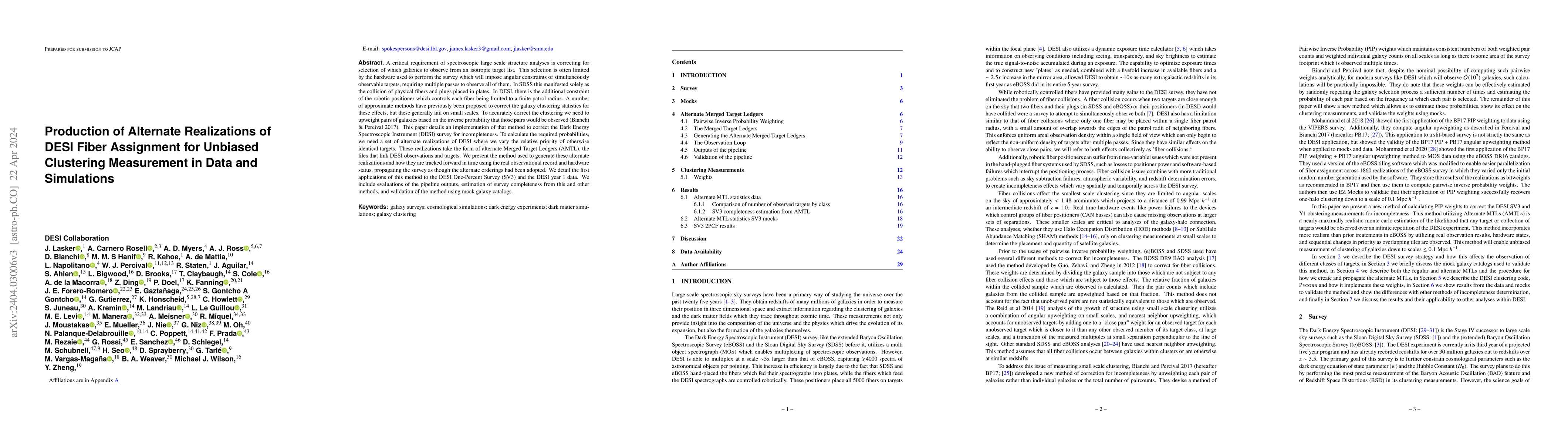 Thumbnail for Production of Alternate Realizations of DESI Fiber Assignment for
  Unbiased Clustering Measurement in Data and Simulations