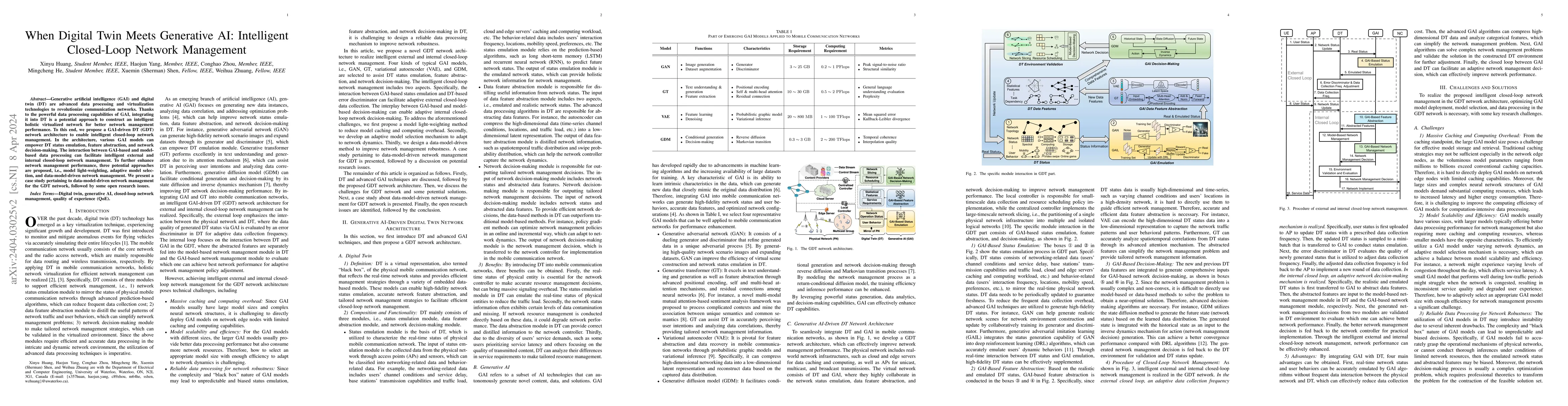 Thumbnail for When Digital Twin Meets Generative AI: Intelligent Closed-Loop Network
  Management