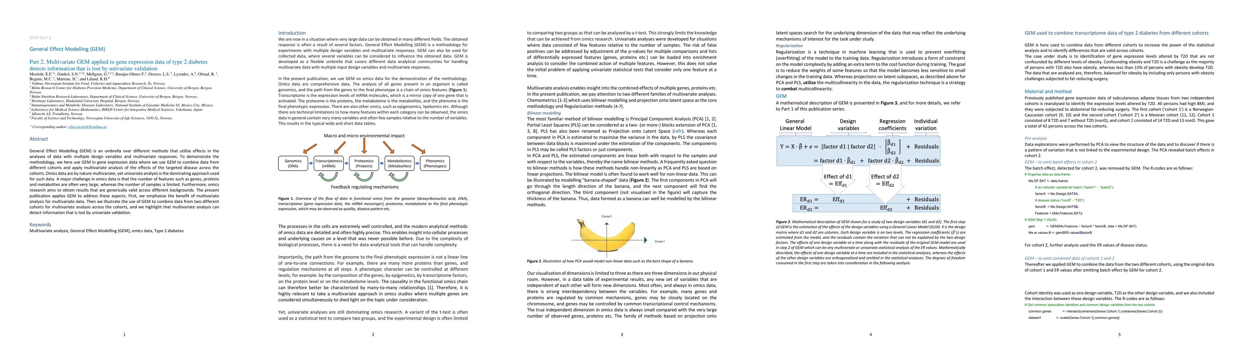 Thumbnail for General Effect Modelling (GEM) -- Part 2. Multivariate GEM applied to
  gene expression data of type 2 diabetes detects information that is lost by
  univariate validation