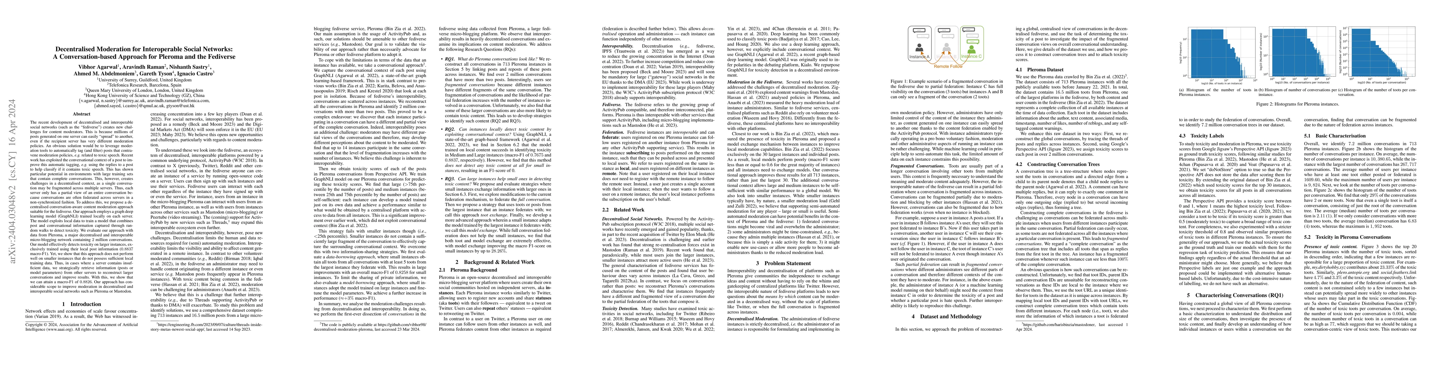 Thumbnail for Decentralised Moderation for Interoperable Social Networks: A
  Conversation-based Approach for Pleroma and the Fediverse