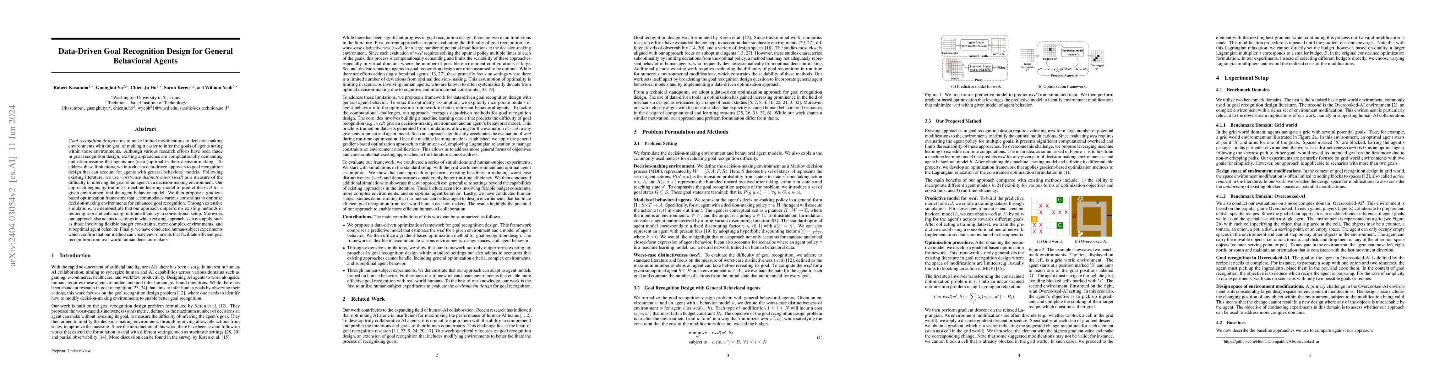 Thumbnail for Data-Driven Goal Recognition Design for General Behavioral Agents