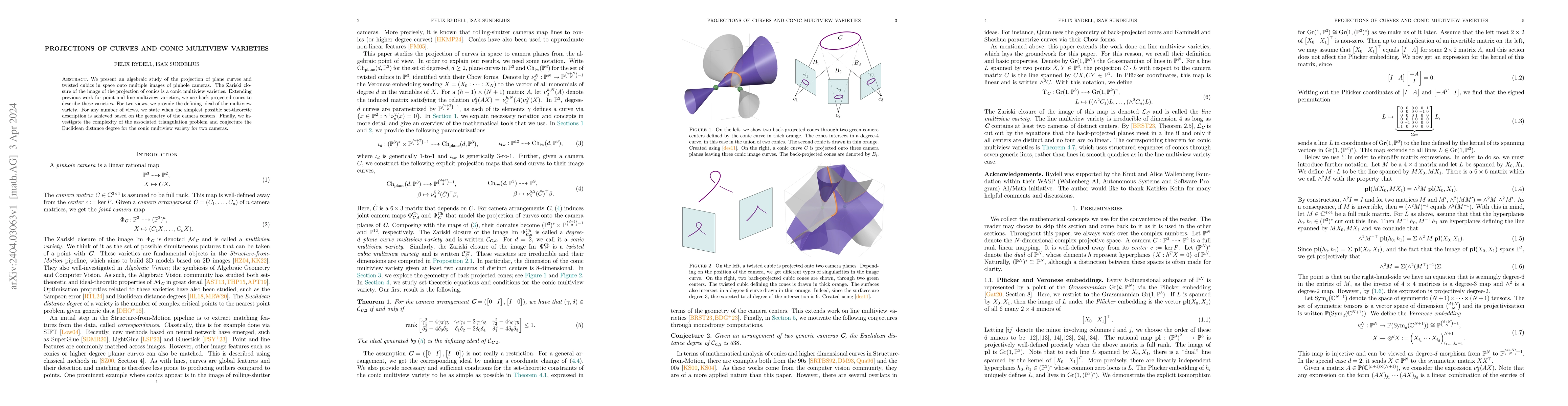 Thumbnail for Projections of Curves and Conic Multiview Varieties