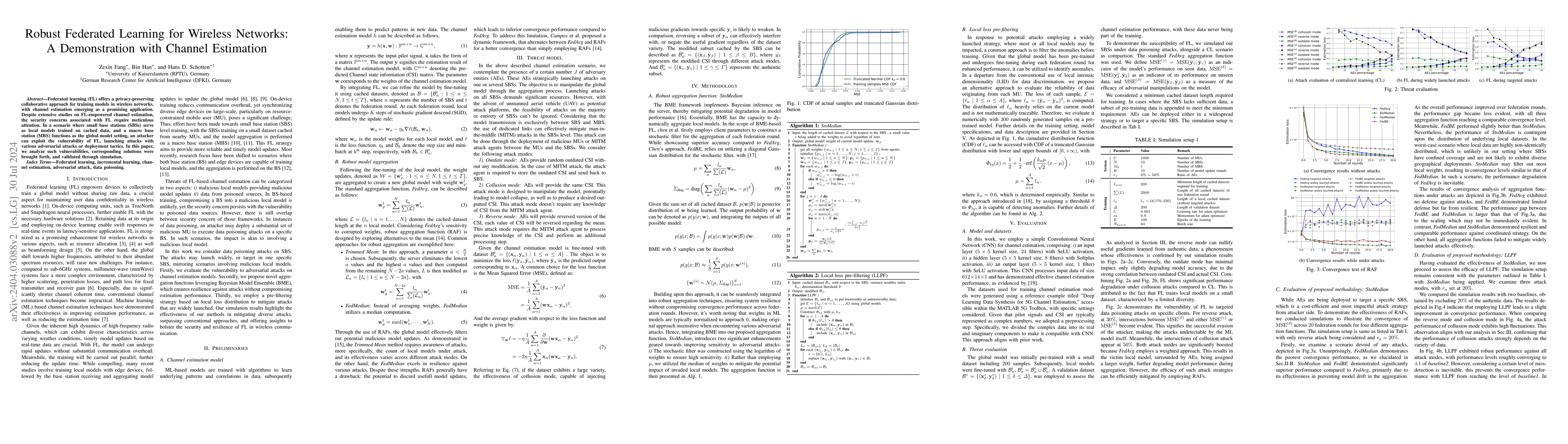 Thumbnail for Robust Federated Learning for Wireless Networks: A Demonstration with
  Channel Estimation