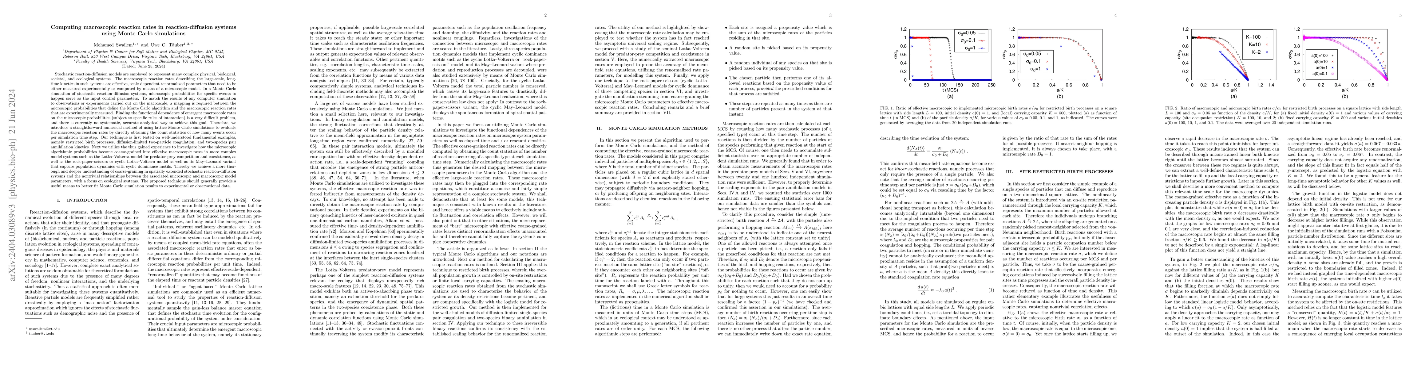 Thumbnail for Computing macroscopic reaction rates in reaction-diffusion systems using
  Monte Carlo simulations