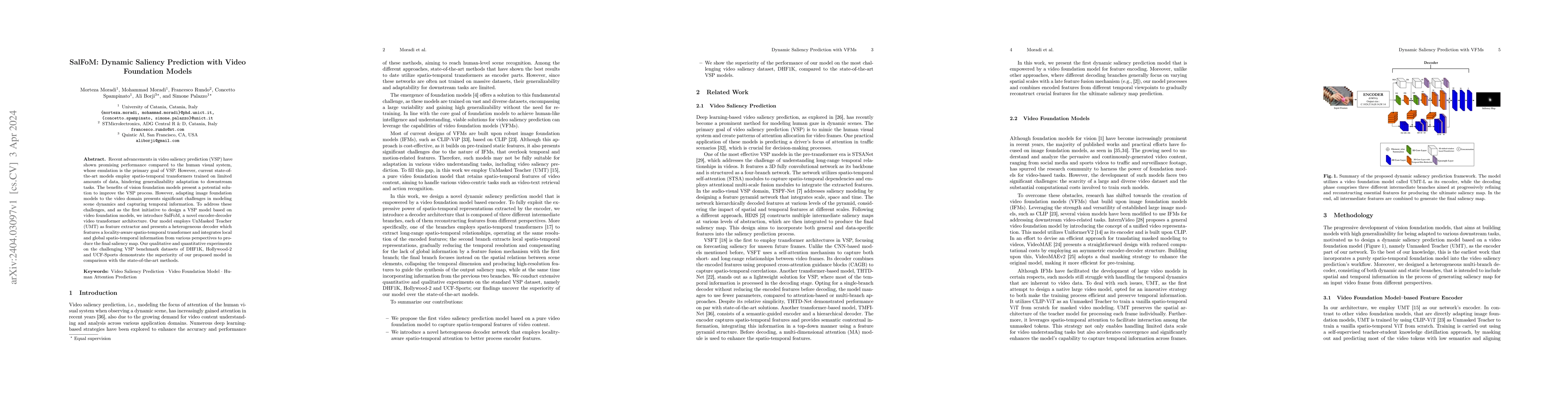 Thumbnail for SalFoM: Dynamic Saliency Prediction with Video Foundation Models