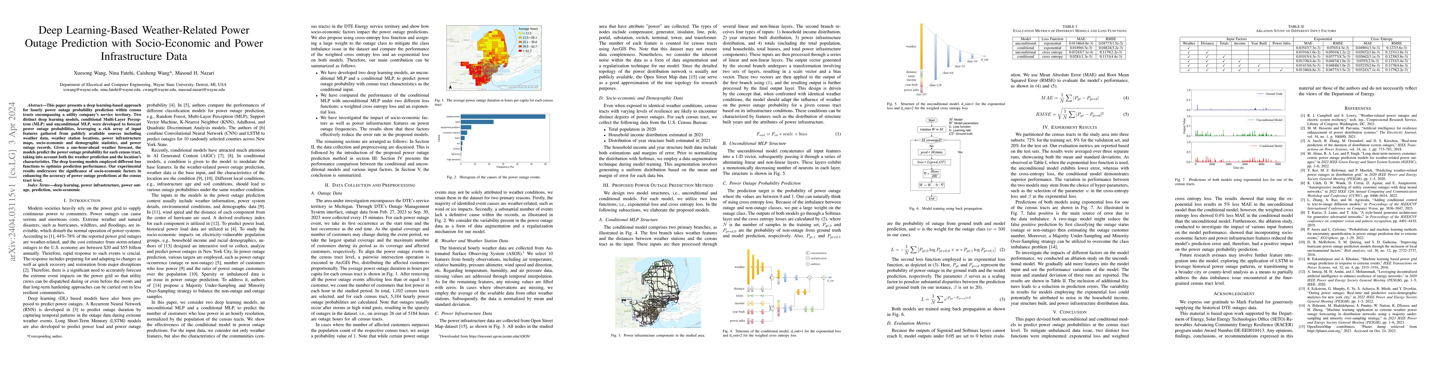 Thumbnail for Deep Learning-Based Weather-Related Power Outage Prediction with
  Socio-Economic and Power Infrastructure Data