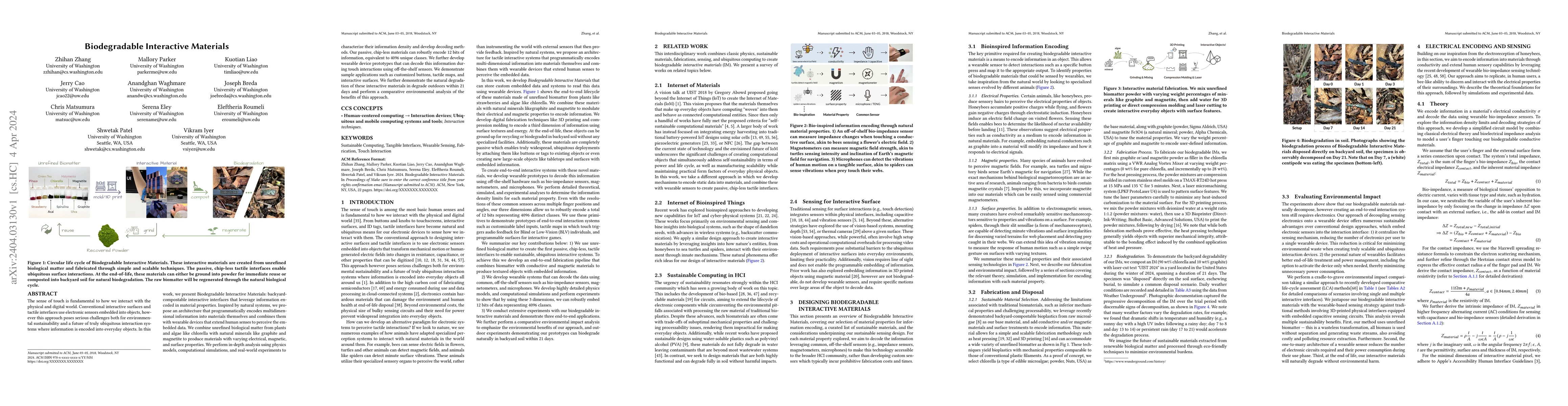 Thumbnail for Biodegradable Interactive Materials
