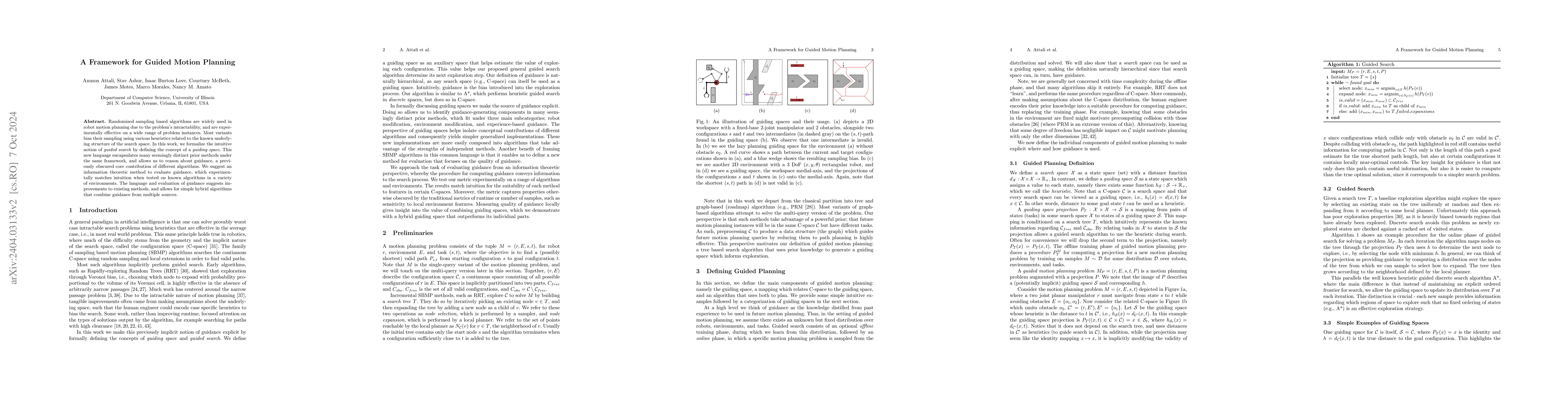 Thumbnail for A Framework for Guided Motion Planning