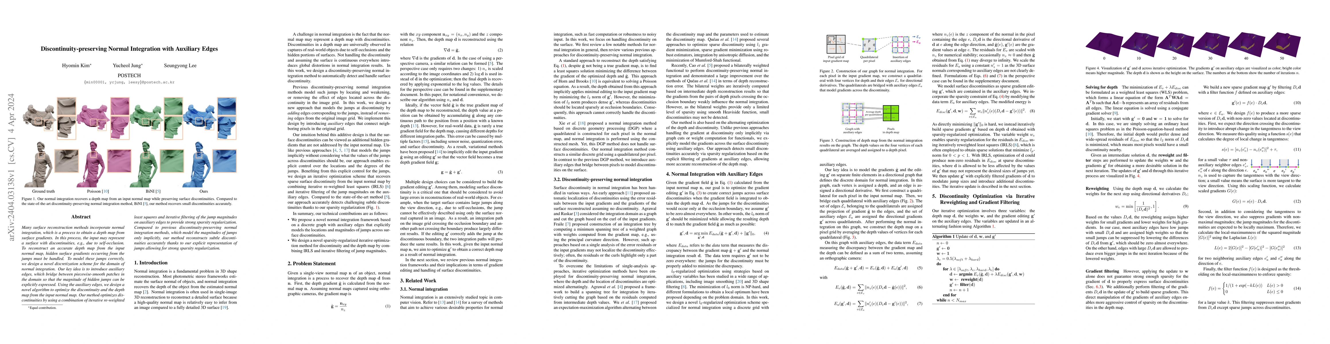Thumbnail for Discontinuity-preserving Normal Integration with Auxiliary Edges