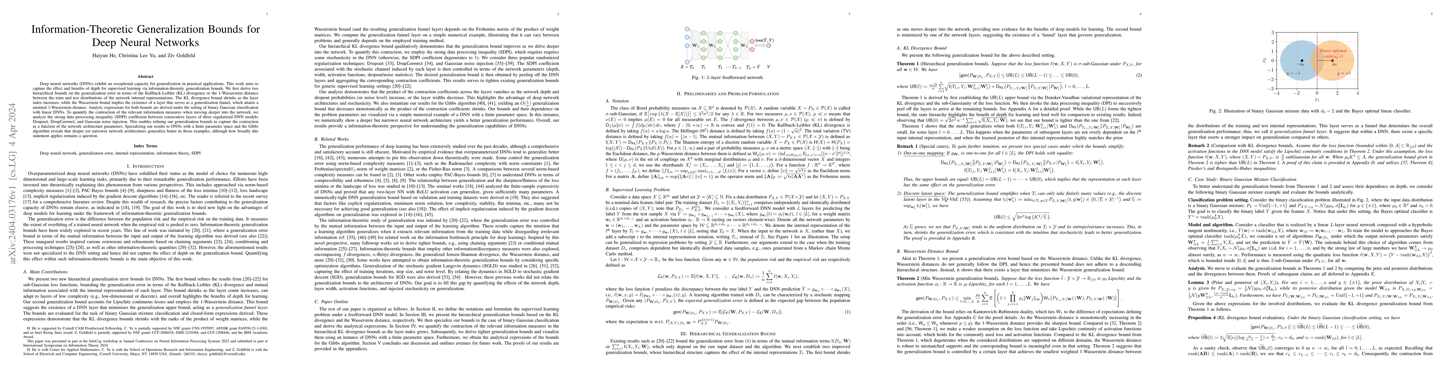 Thumbnail for Information-Theoretic Generalization Bounds for Deep Neural Networks