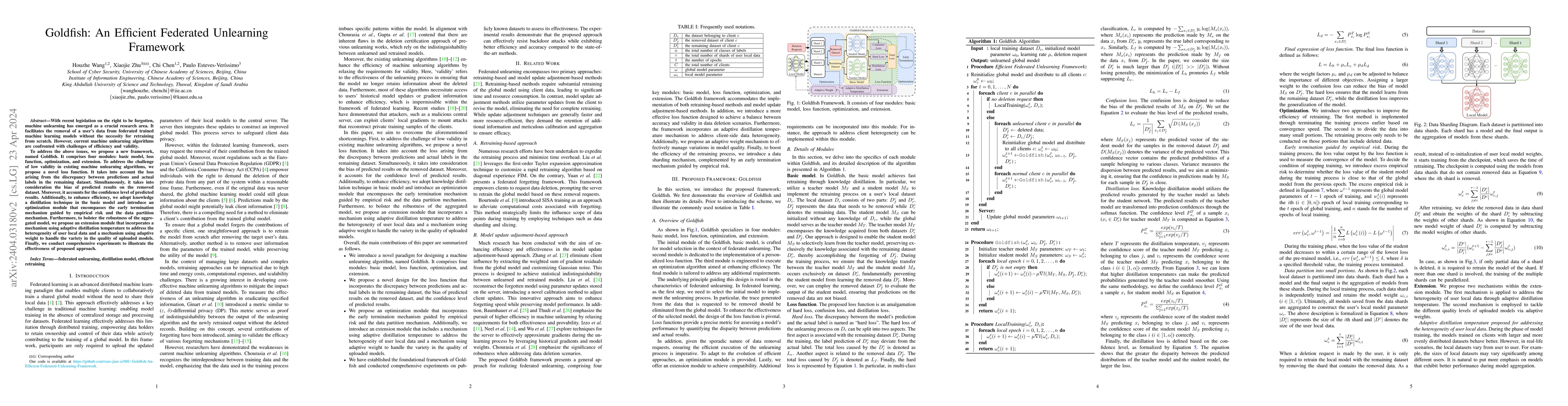 Thumbnail for Goldfish: An Efficient Federated Unlearning Framework