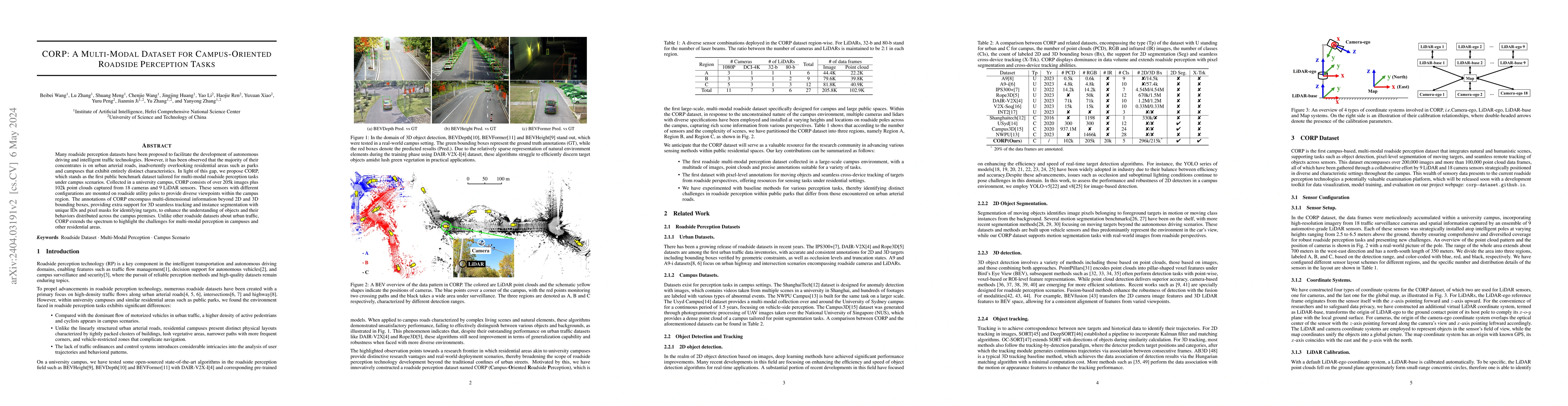 Thumbnail for CORP: A Multi-Modal Dataset for Campus-Oriented Roadside Perception
  Tasks
