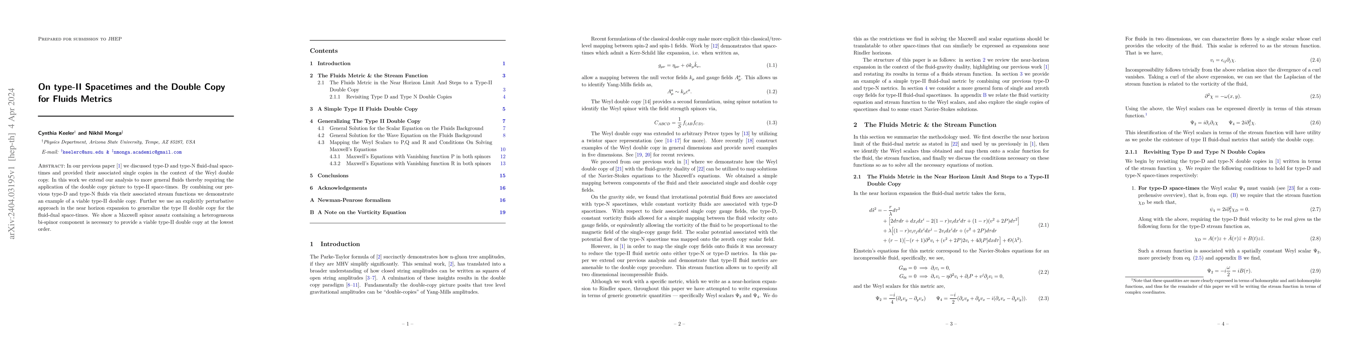 Thumbnail for On type-II Spacetimes and the Double Copy for Fluids Metrics