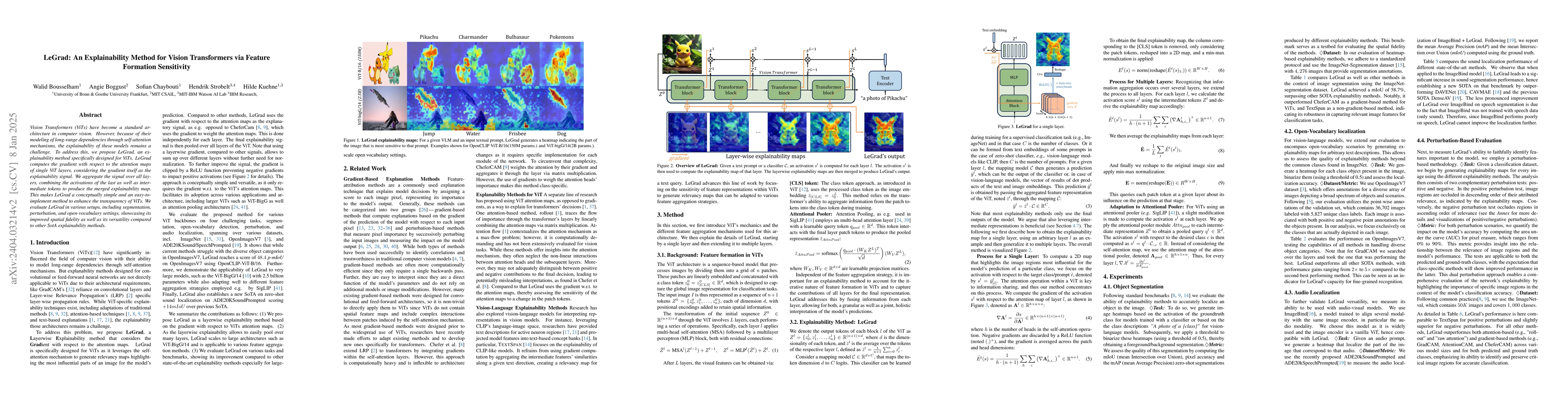 Thumbnail for LeGrad: An Explainability Method for Vision Transformers via Feature
  Formation Sensitivity