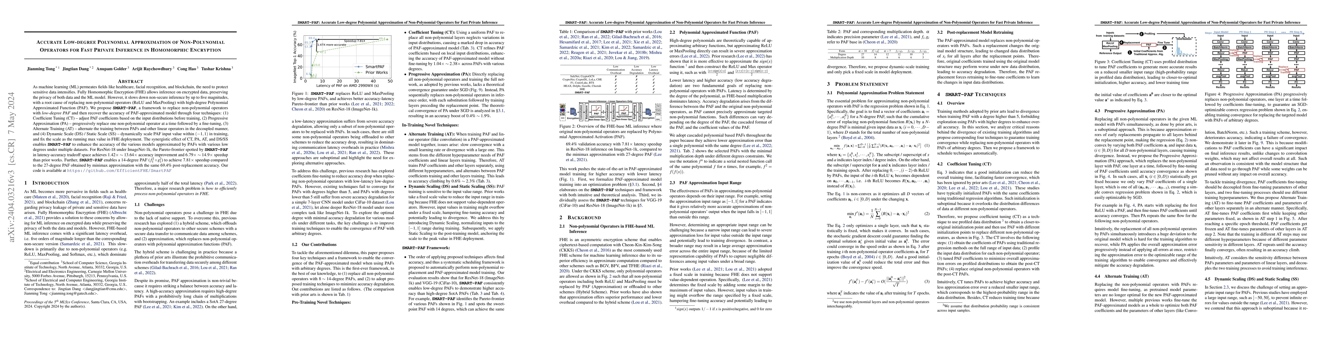 Thumbnail for Accurate Low-Degree Polynomial Approximation of Non-polynomial Operators
  for Fast Private Inference in Homomorphic Encryption