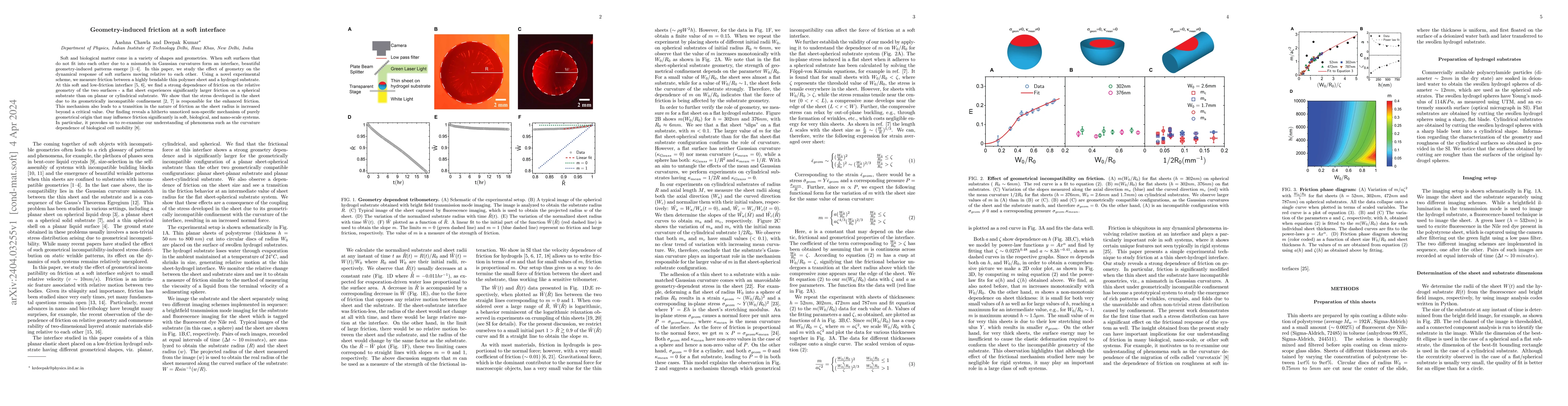 Thumbnail for Geometry-induced friction at a soft interface