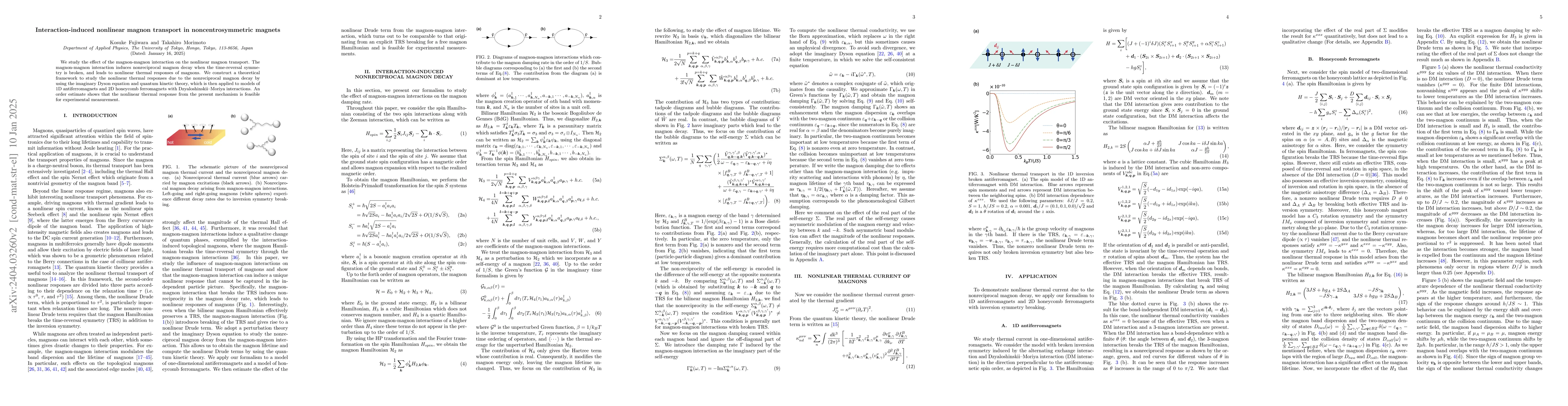 Thumbnail for Interaction-induced nonlinear magnon transport in noncentrosymmetric
  ferromagnets