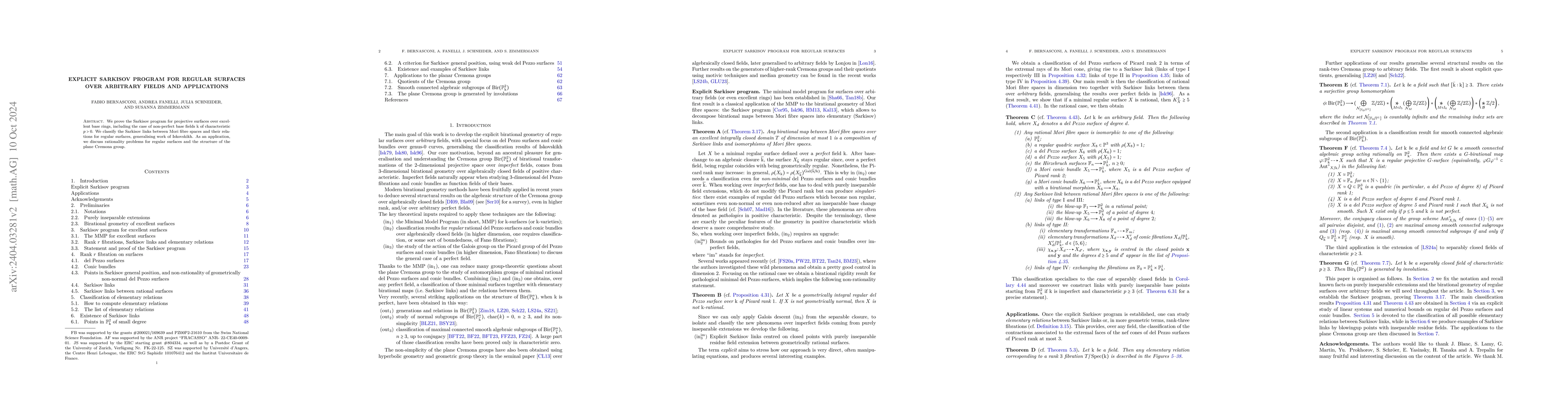 Thumbnail for Explicit Sarkisov program for regular surfaces over arbitrary fields and
  applications