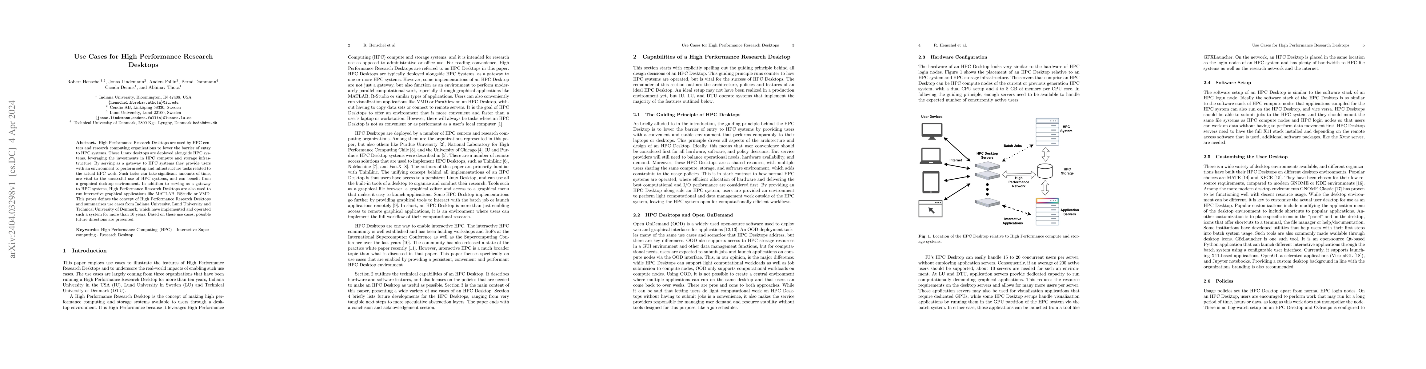 Thumbnail for Use Cases for High Performance Research Desktops