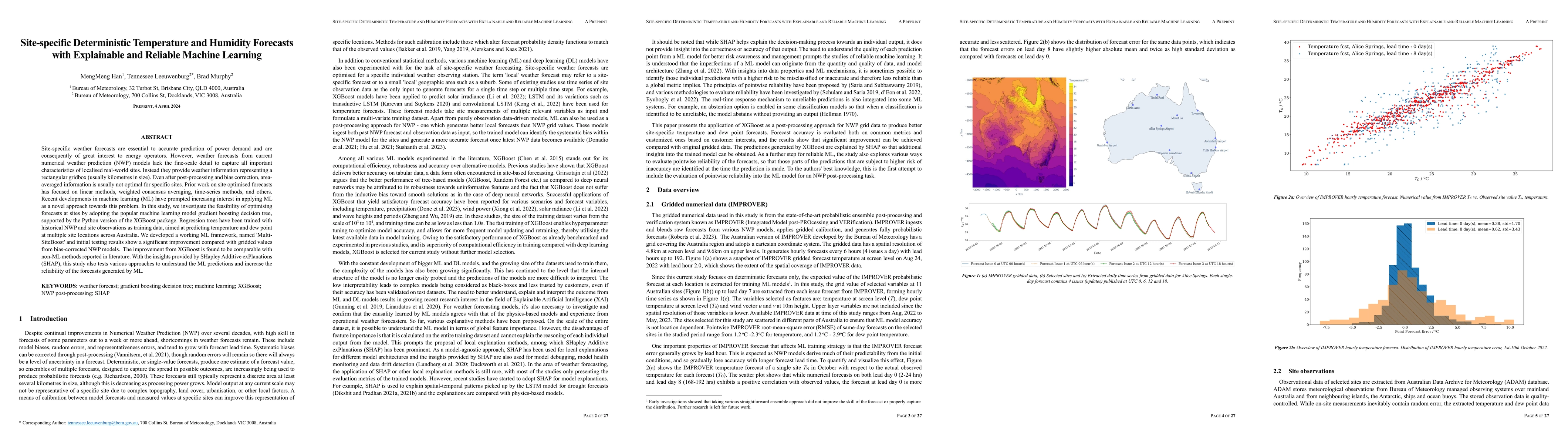 Thumbnail for Site-specific Deterministic Temperature and Humidity Forecasts with
  Explainable and Reliable Machine Learning