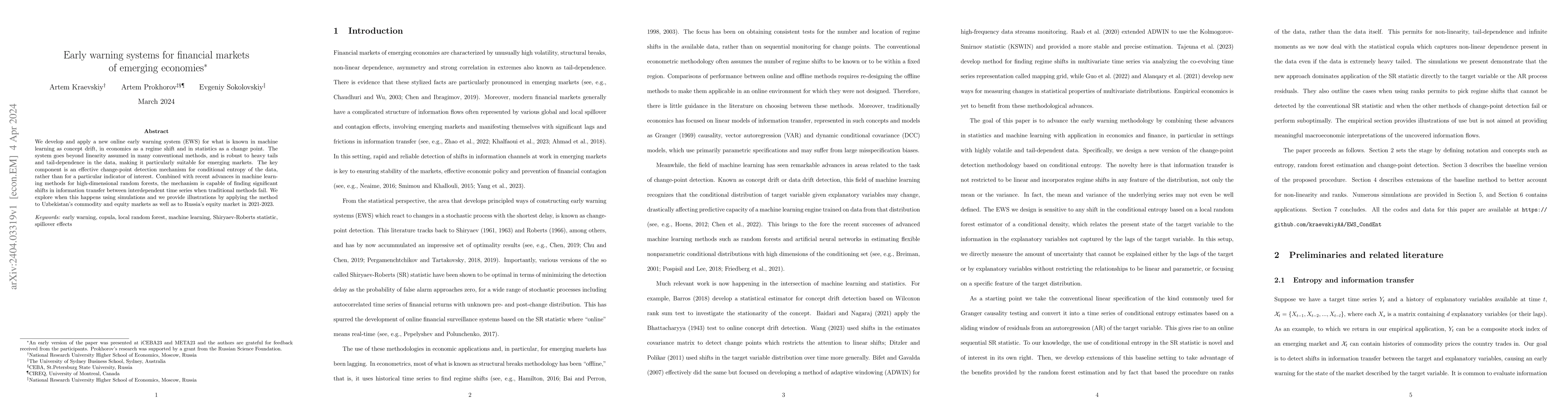 Thumbnail for Early warning systems for financial markets of emerging economies