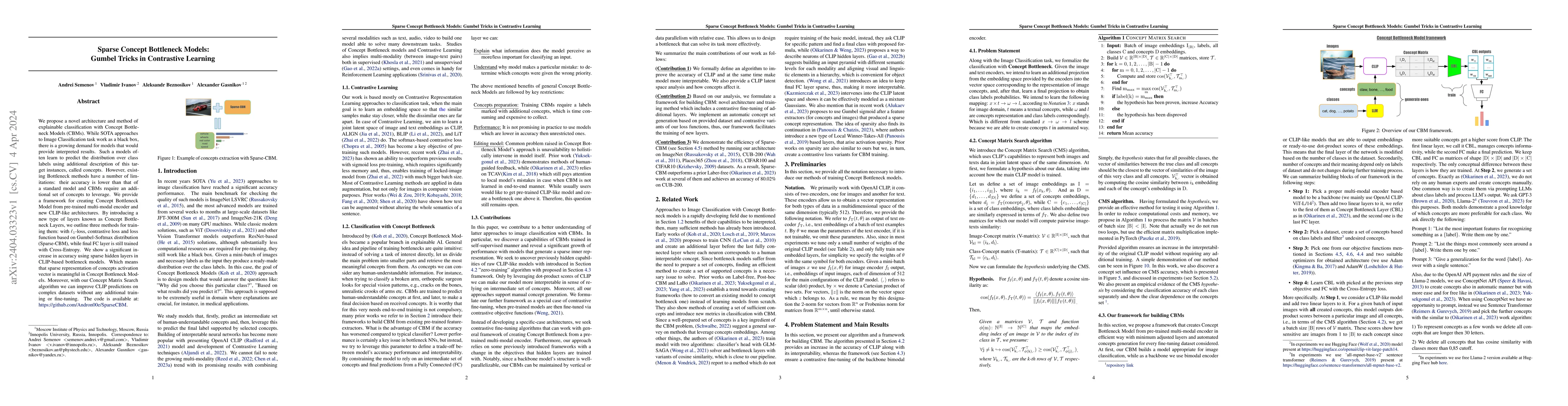 Thumbnail for Sparse Concept Bottleneck Models: Gumbel Tricks in Contrastive Learning