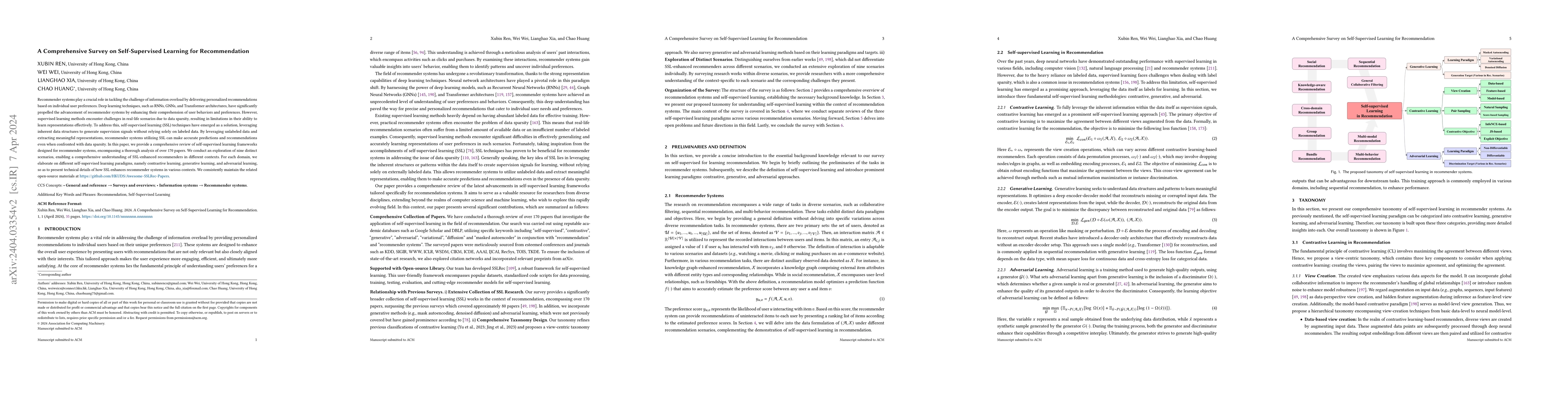 Thumbnail for A Comprehensive Survey on Self-Supervised Learning for Recommendation