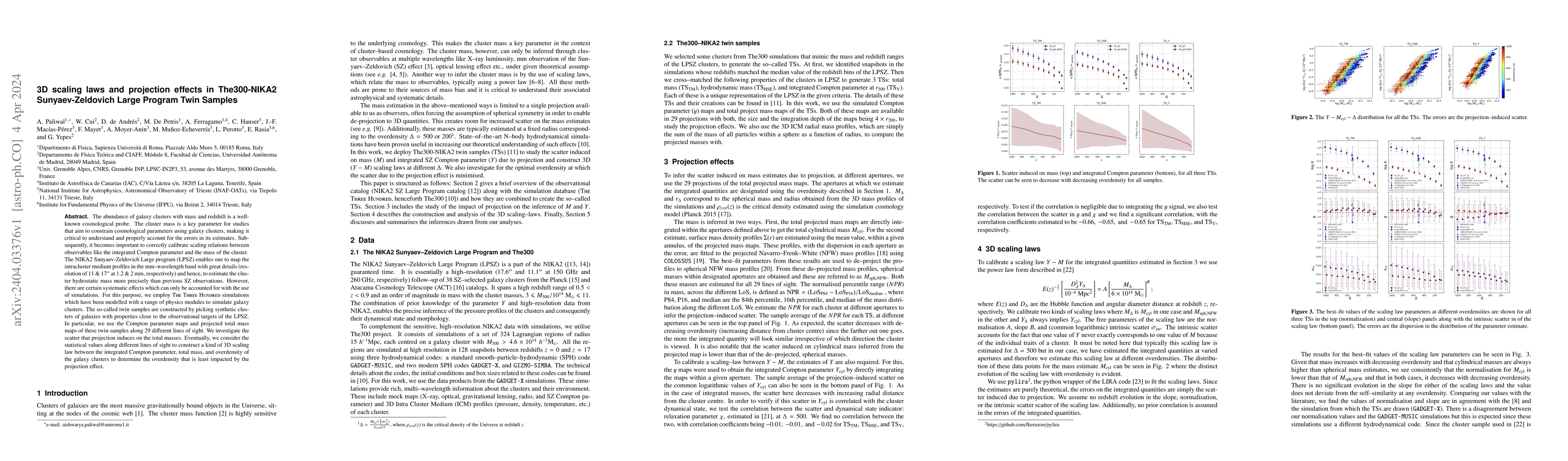 Thumbnail for 3D scaling laws and projection effects in The300-NIKA2 Sunyaev-Zeldovich
  Large Program Twin Samples