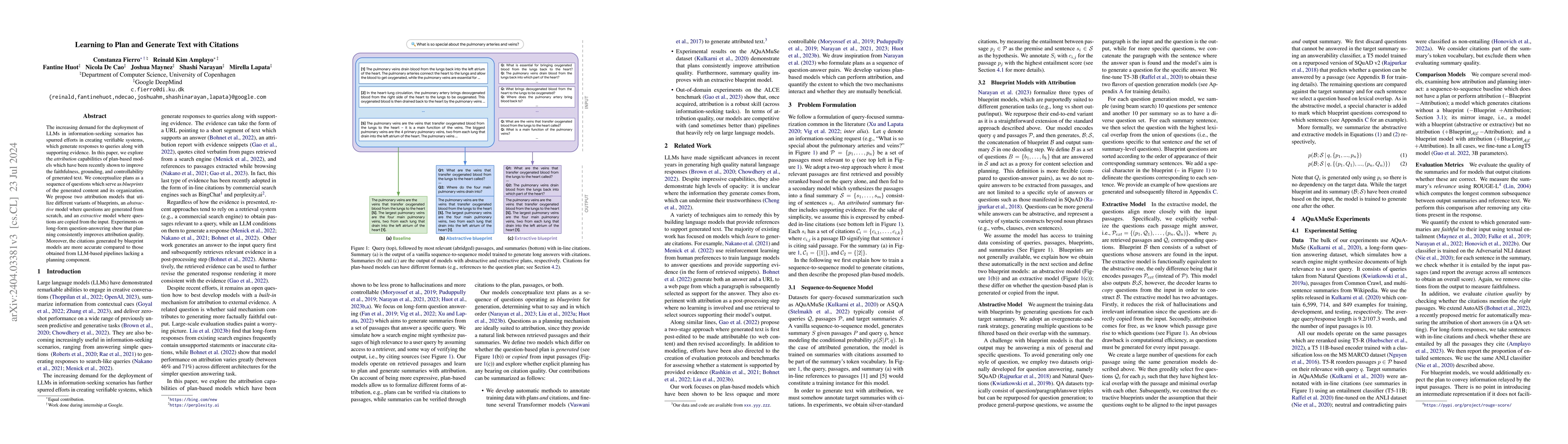 Thumbnail for Learning to Plan and Generate Text with Citations