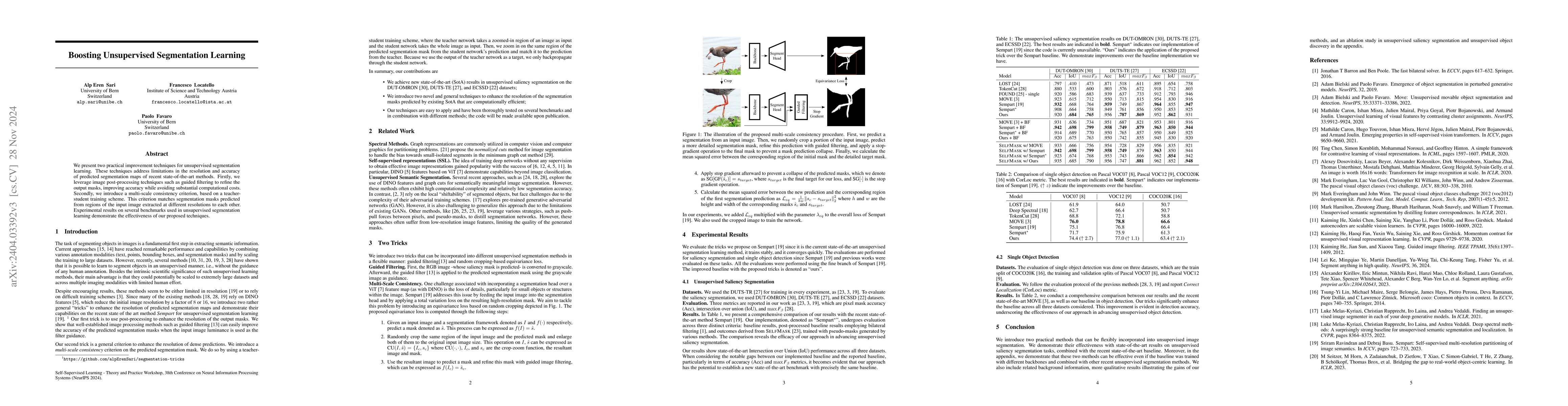 Thumbnail for Two Tricks to Improve Unsupervised Segmentation Learning