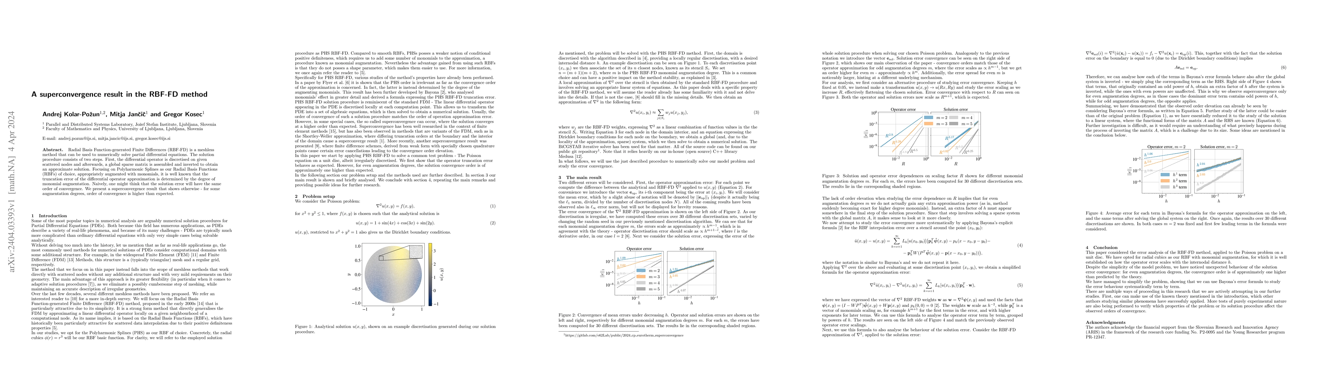 Thumbnail for A superconvergence result in the RBF-FD method