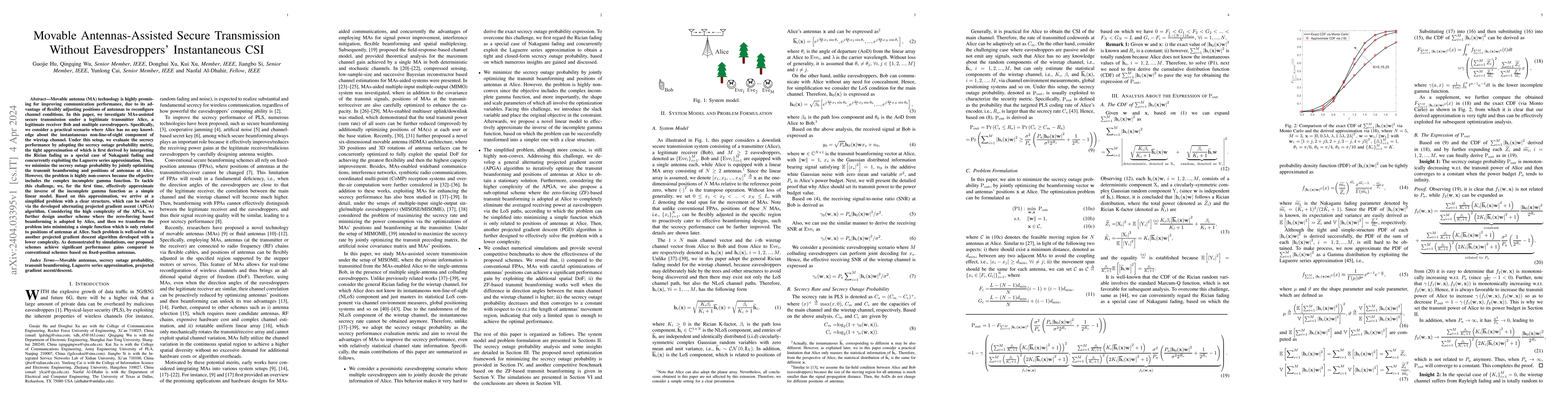 Thumbnail for Movable Antennas-Assisted Secure Transmission Without Eavesdroppers'
  Instantaneous CSI