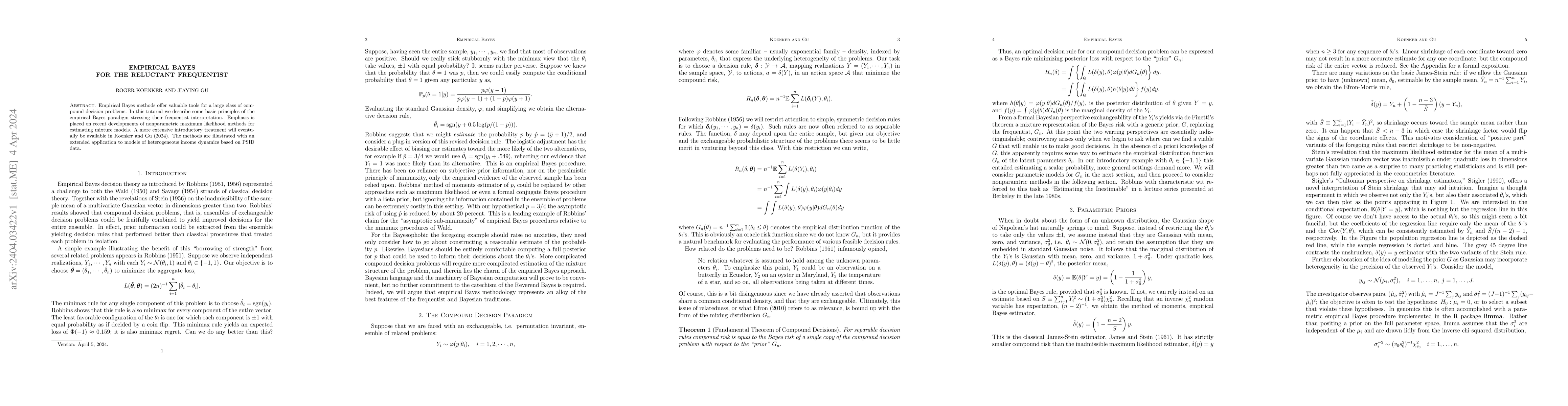 Thumbnail for Empirical Bayes for the Reluctant Frequentist