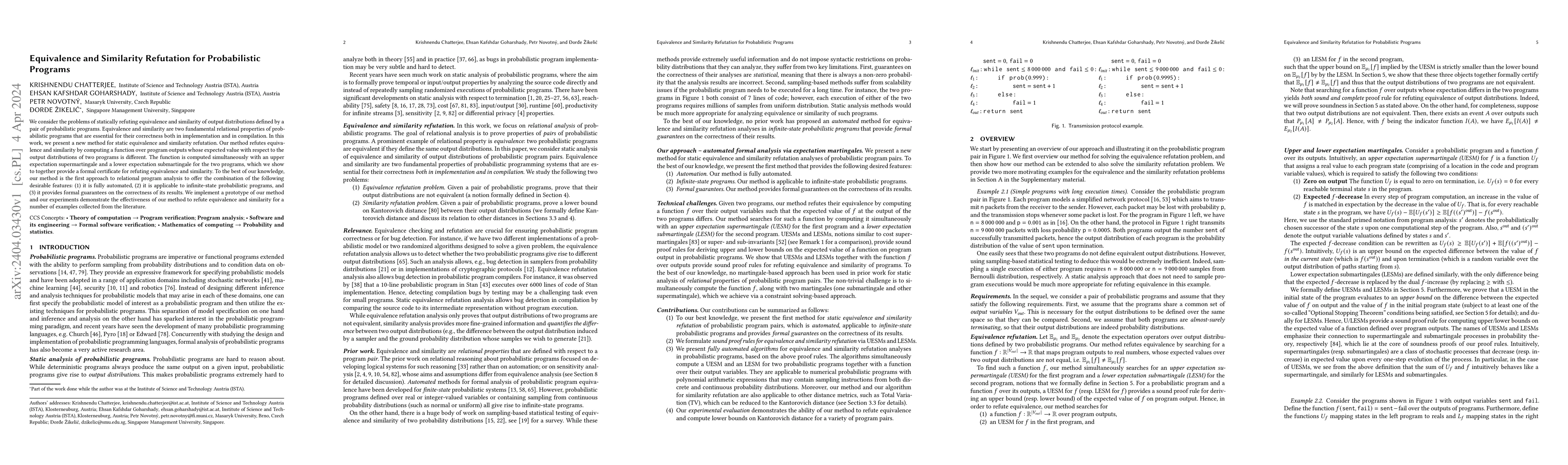 Thumbnail for Equivalence and Similarity Refutation for Probabilistic Programs
