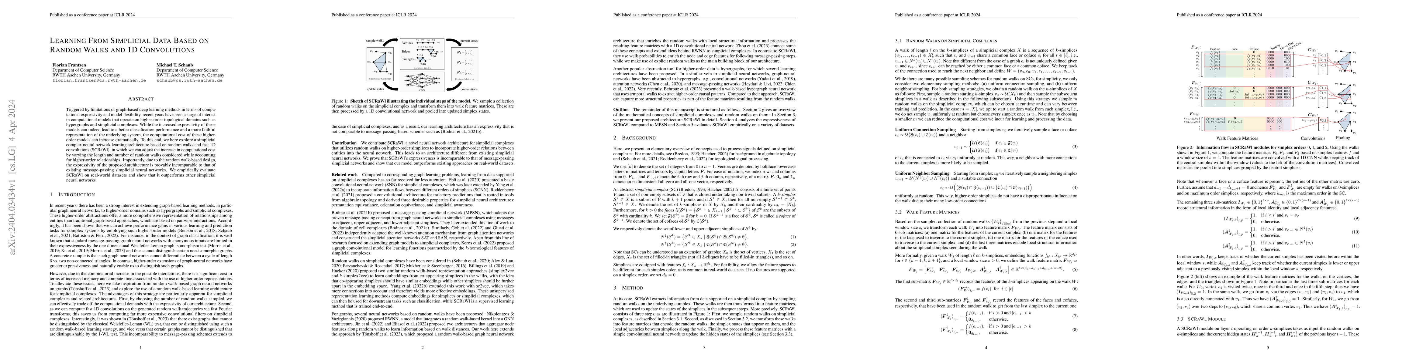 Thumbnail for Learning From Simplicial Data Based on Random Walks and 1D Convolutions