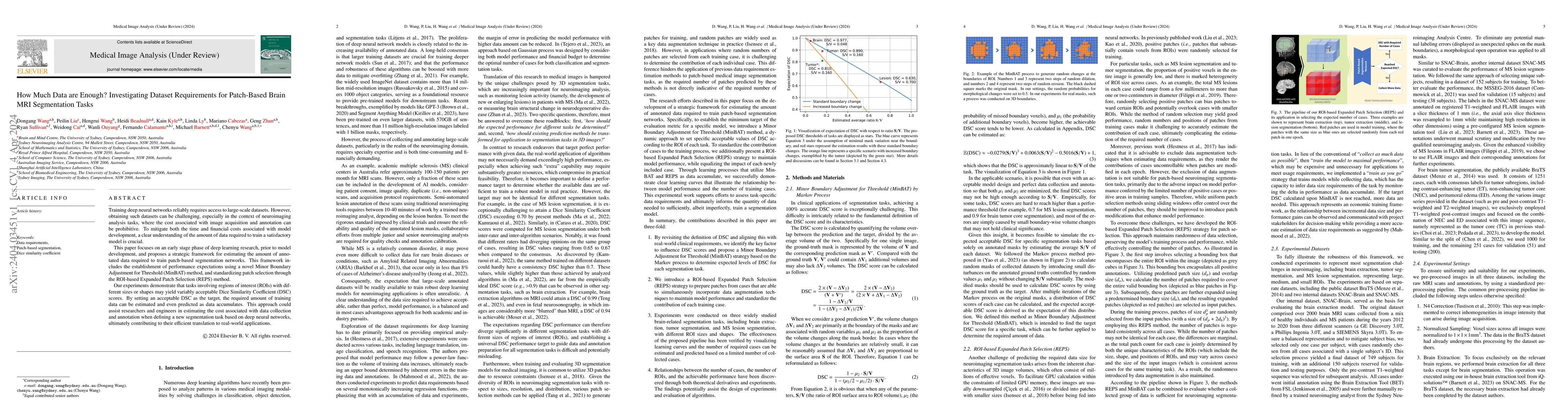 Thumbnail for How Much Data are Enough? Investigating Dataset Requirements for
  Patch-Based Brain MRI Segmentation Tasks