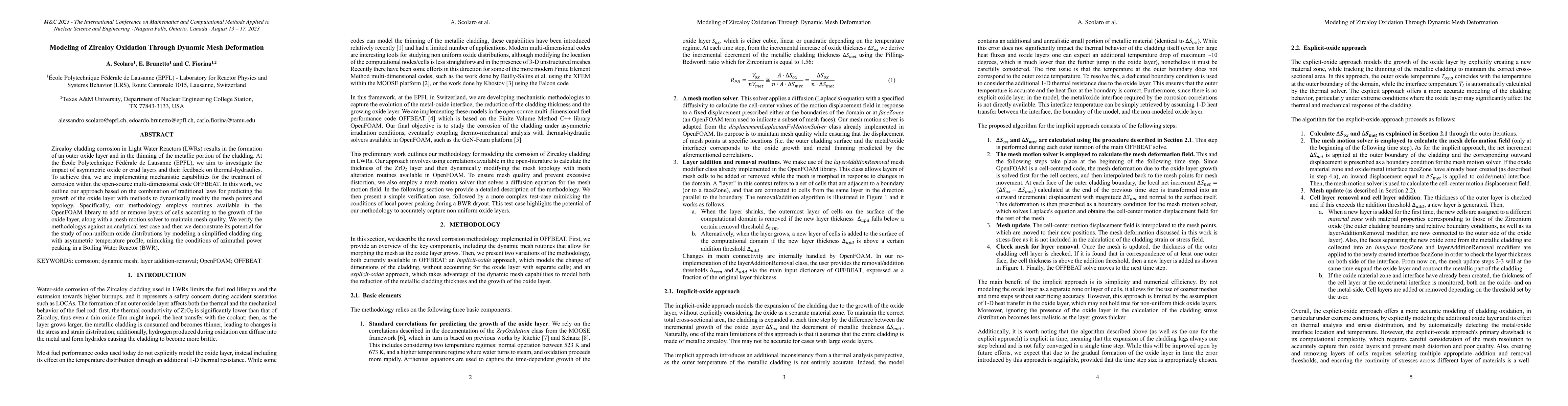 Thumbnail for Modeling of Zircaloy Oxidation Through Dynamic Mesh Deformation