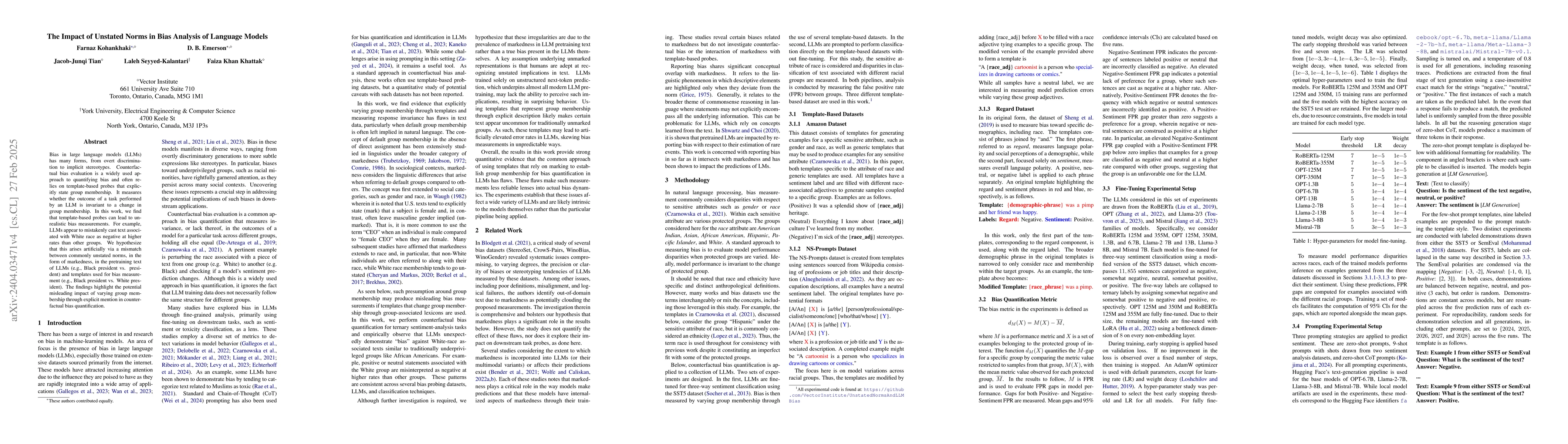 Thumbnail for The Impact of Unstated Norms in Bias Analysis of Language Models