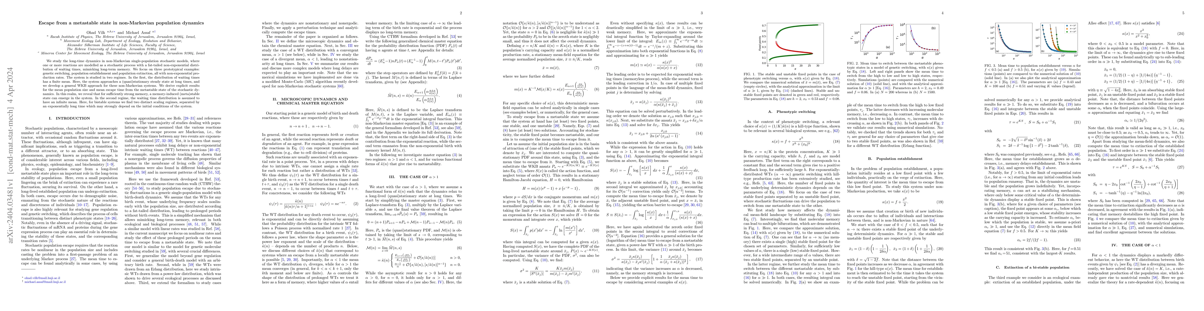 Thumbnail for Escape from a metastable state in non-Markovian population dynamics