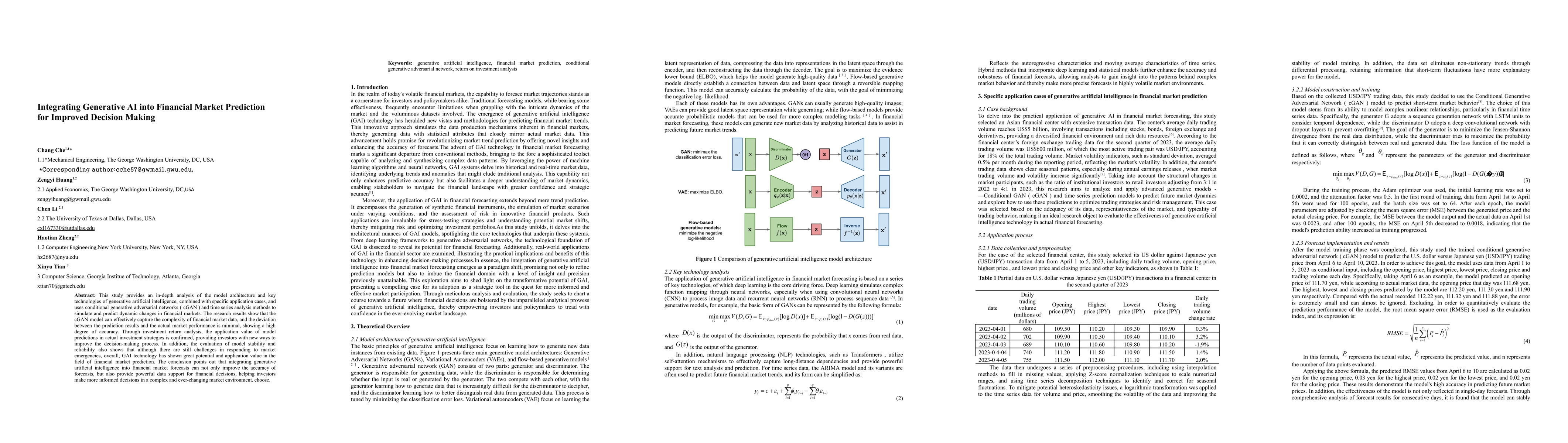 Thumbnail for Integrating Generative AI into Financial Market Prediction for Improved
  Decision Making