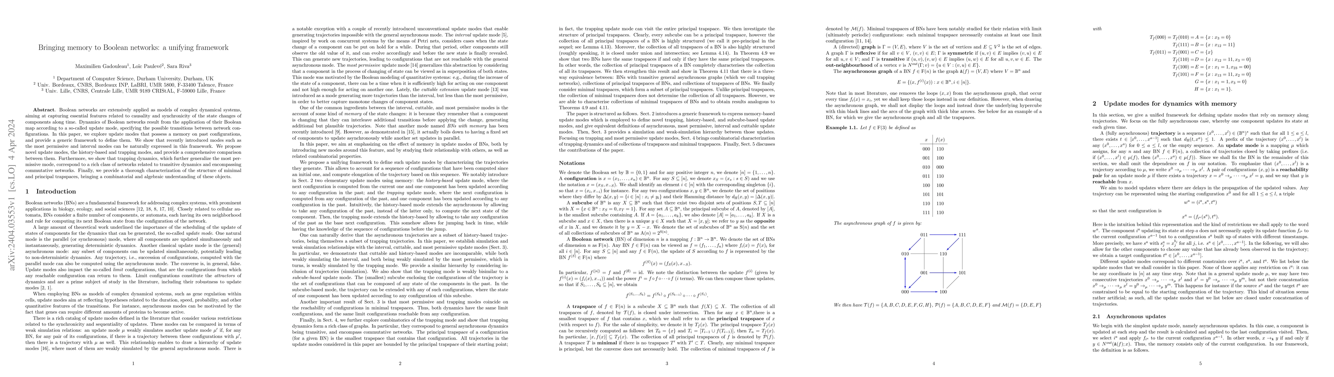 Thumbnail for Bringing memory to Boolean networks: a unifying framework